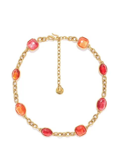 Goossens cabochon-embellished chain necklace