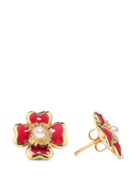 Goossens Trèfle enamel stud earrings