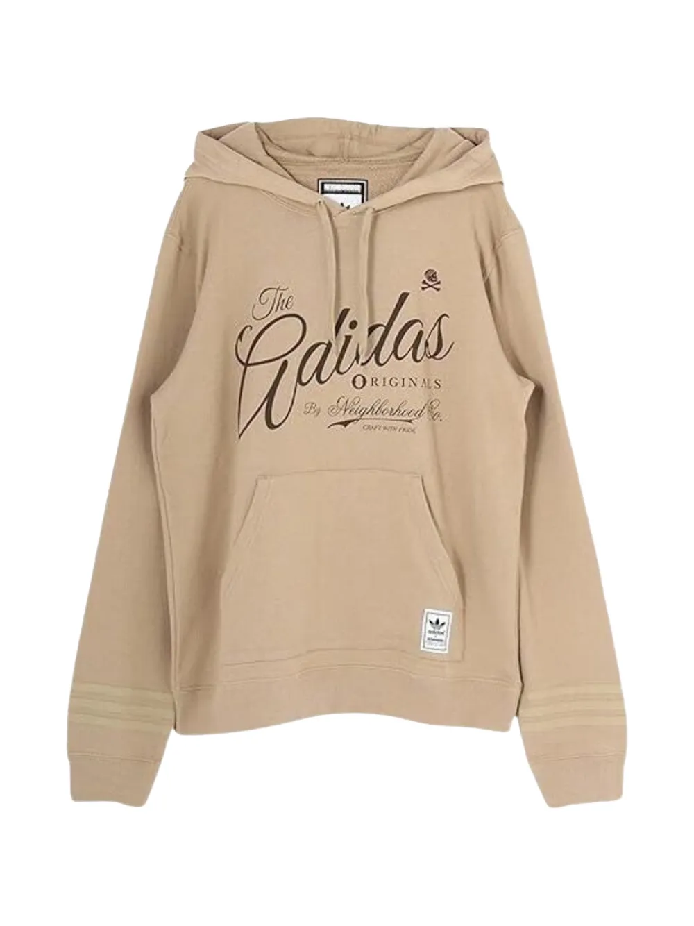 adidas x Neighborhood logo-print hoodie - Nude