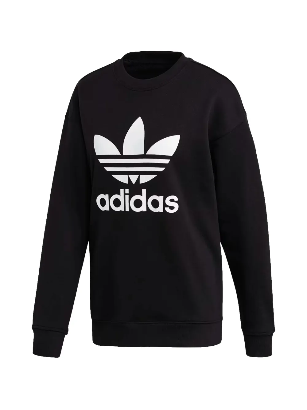 adidas Trefoil logo-print sweatshirt - Schwarz