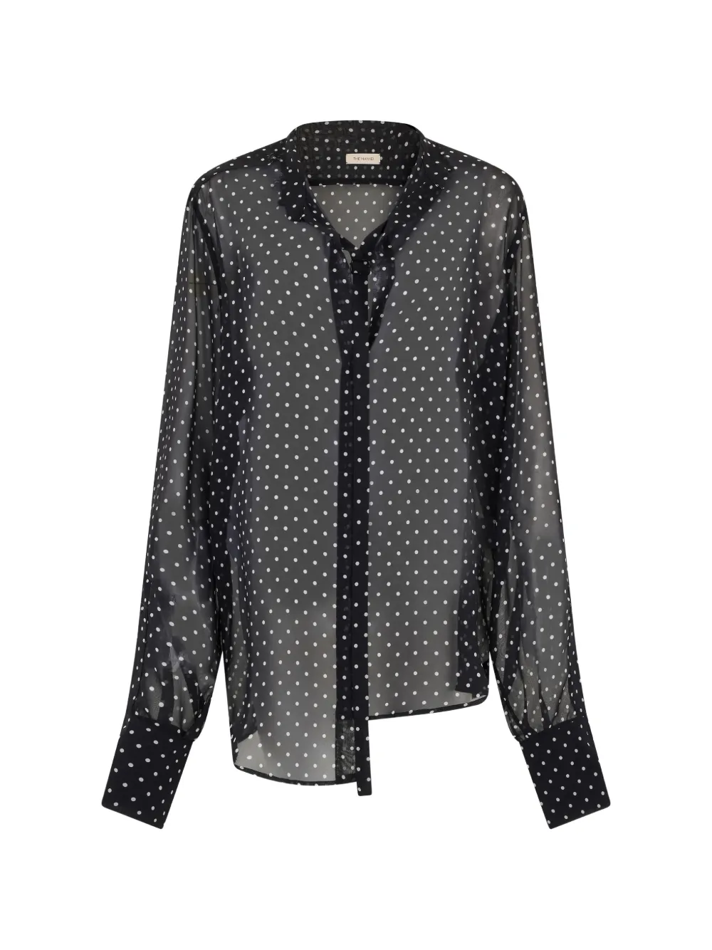 The Mannei polka-dot asymmetric blouse - Blu