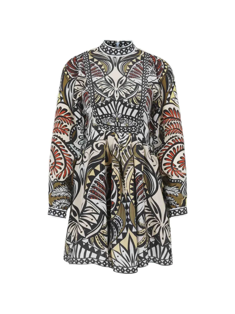 FARM Rio high-neck floral-print dress - Bianco