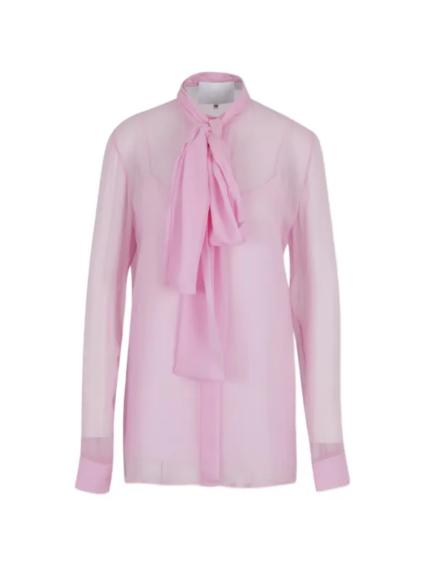 Costarellos Tie-neck Blouse in Pink