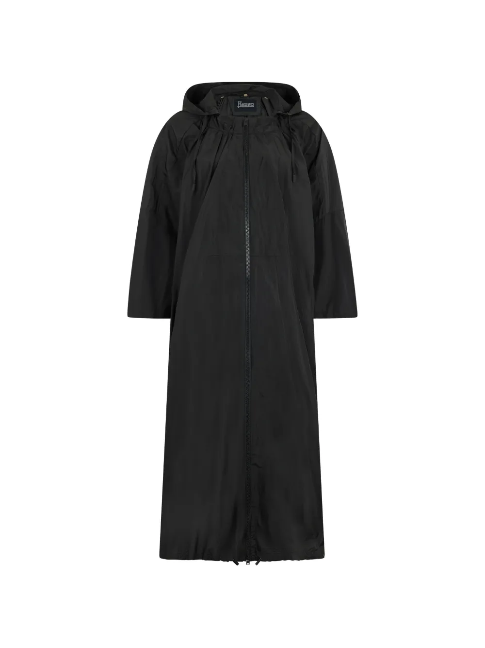 Herno hooded long-sleeve coat - Black