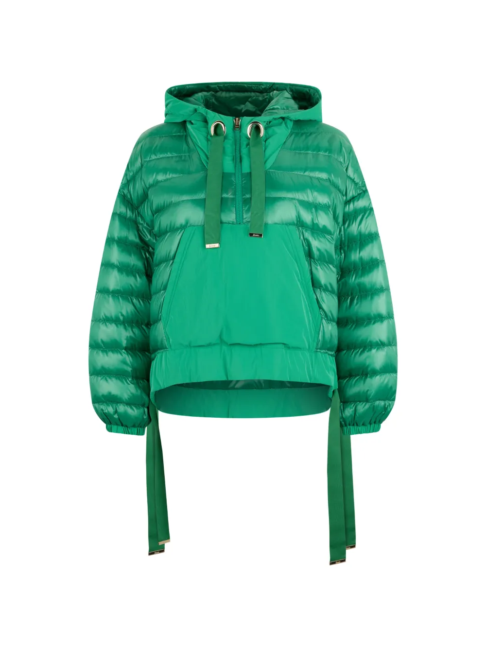 Herno Hooded Zip-fastening Jacket In Green