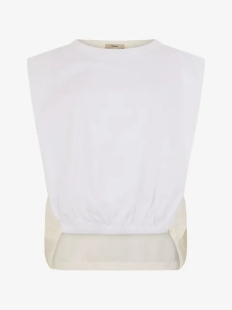Herno round-neck panelled top