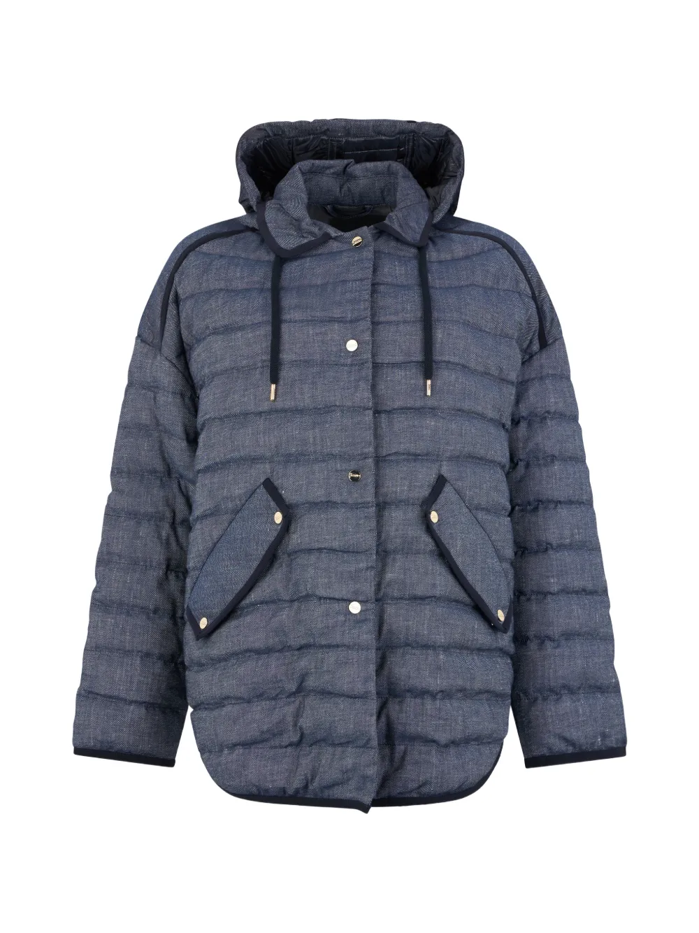 Herno Hood Front-pockets Jacket In Blue