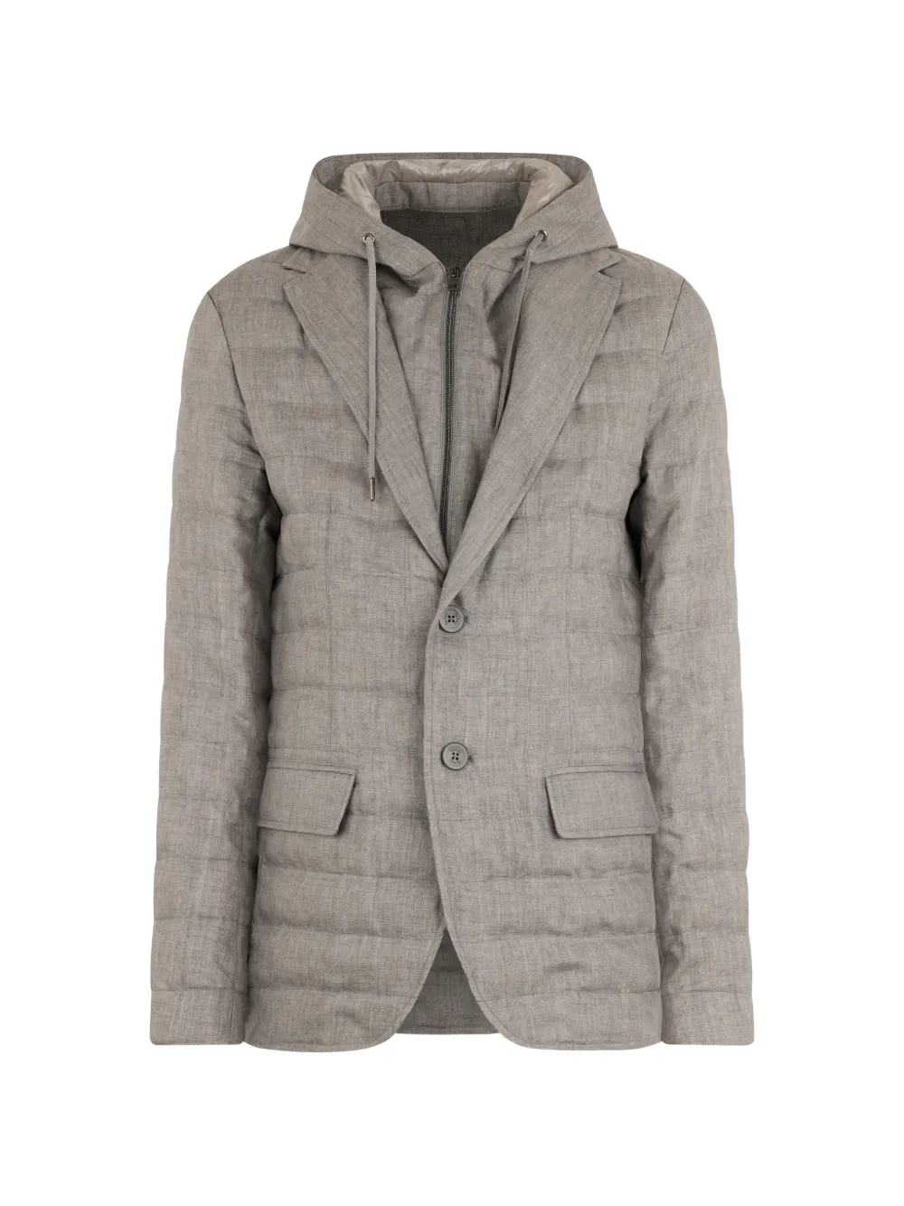 Herno hooded flap-pocket blazer - Grey