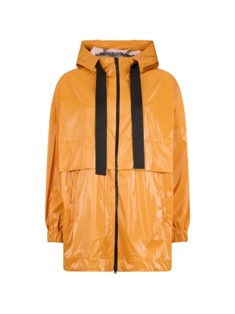 Herno hooded zip-fastening coat