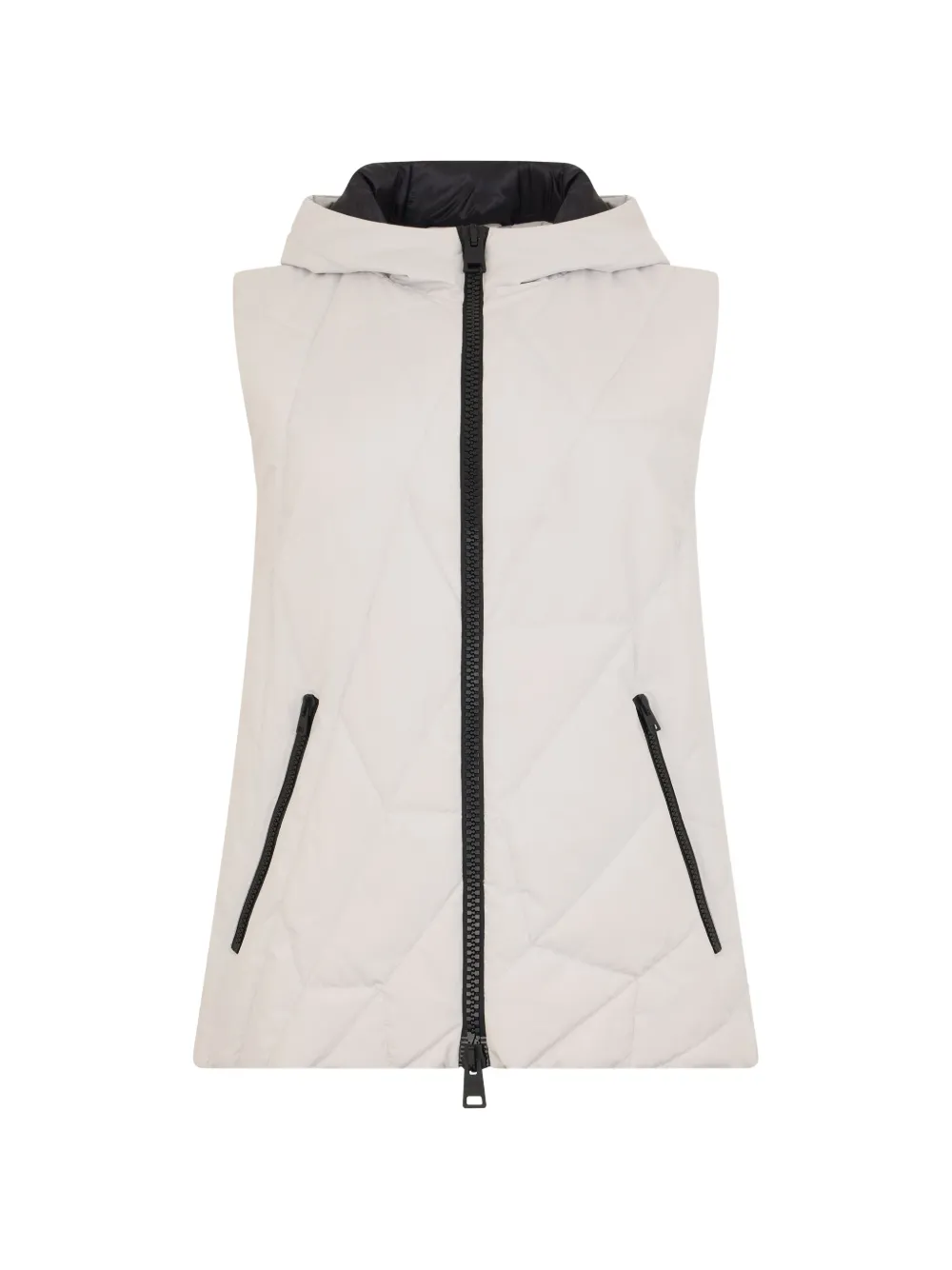 Herno Zip-up Quilted Vest In White