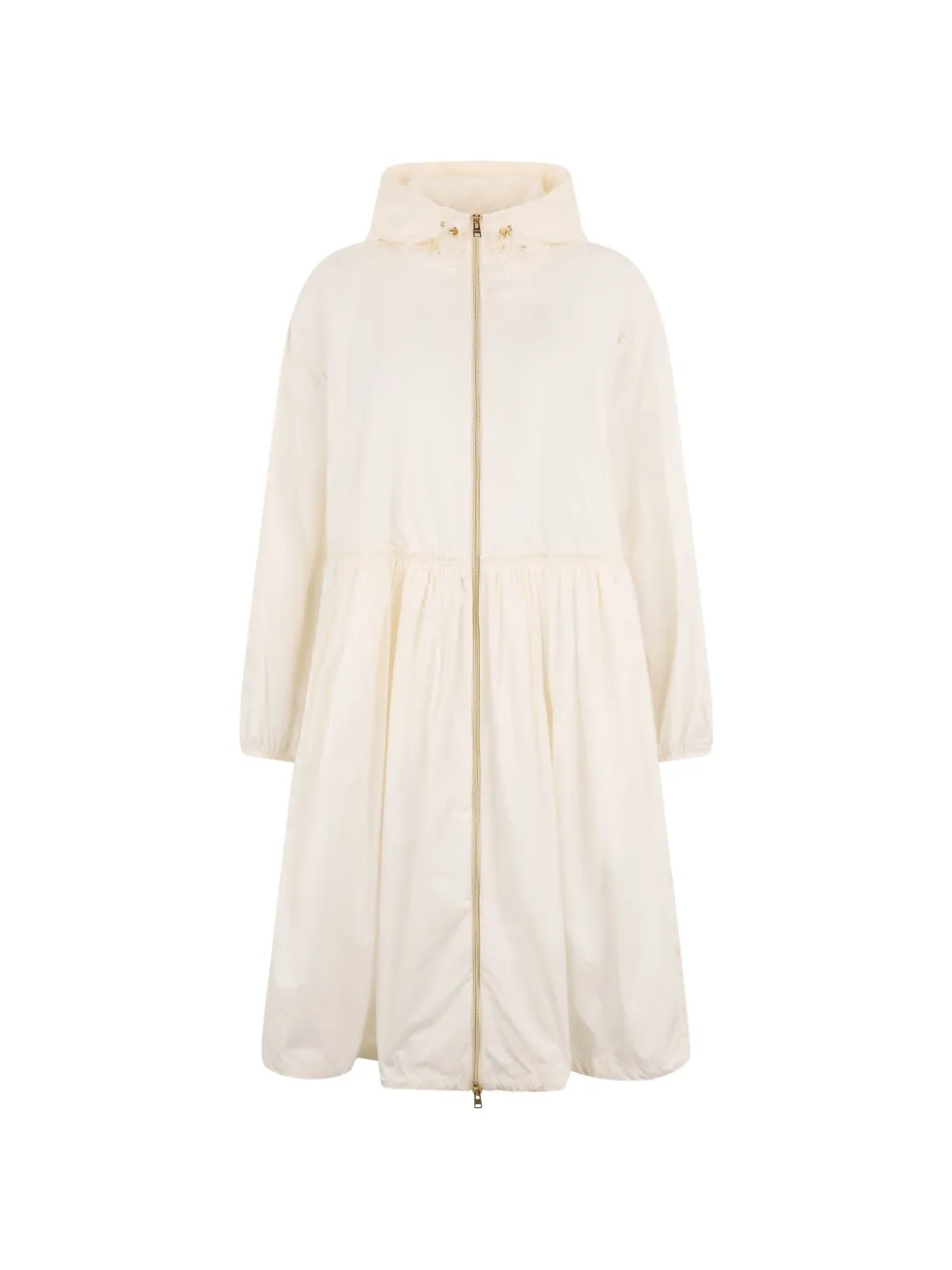 Herno Hooded Zip-fastening Coat In Neutral