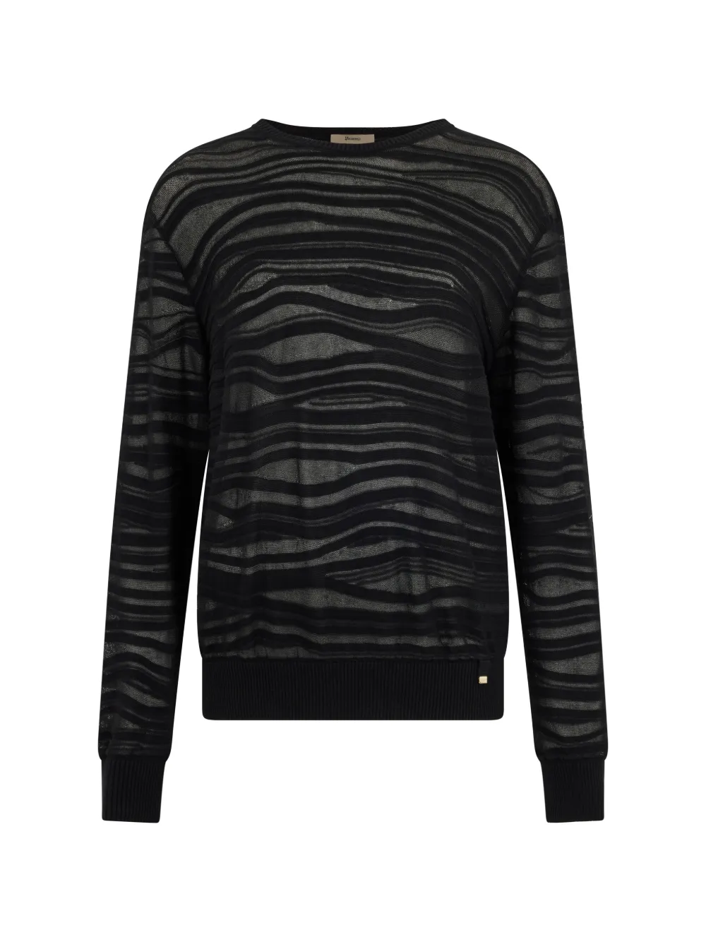 Herno striped round-neck sweater - Nero