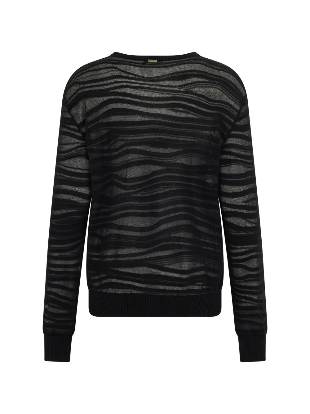 Herno Striped round-neck Sweater | Black | FARFETCH