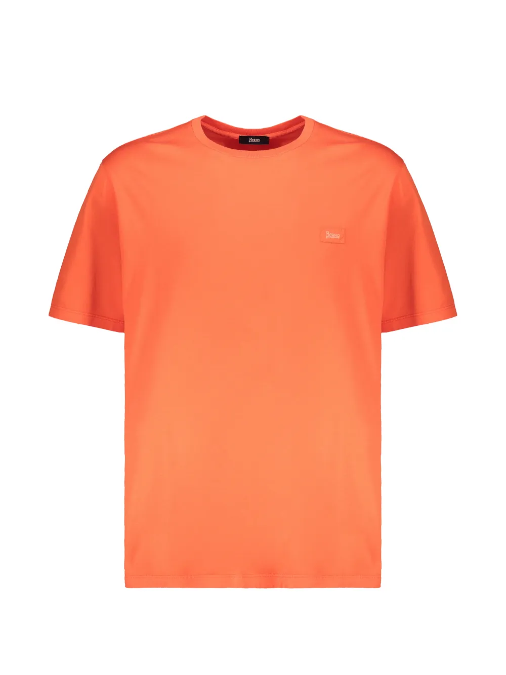 Herno round-neck cotton T-shirt - Arancione