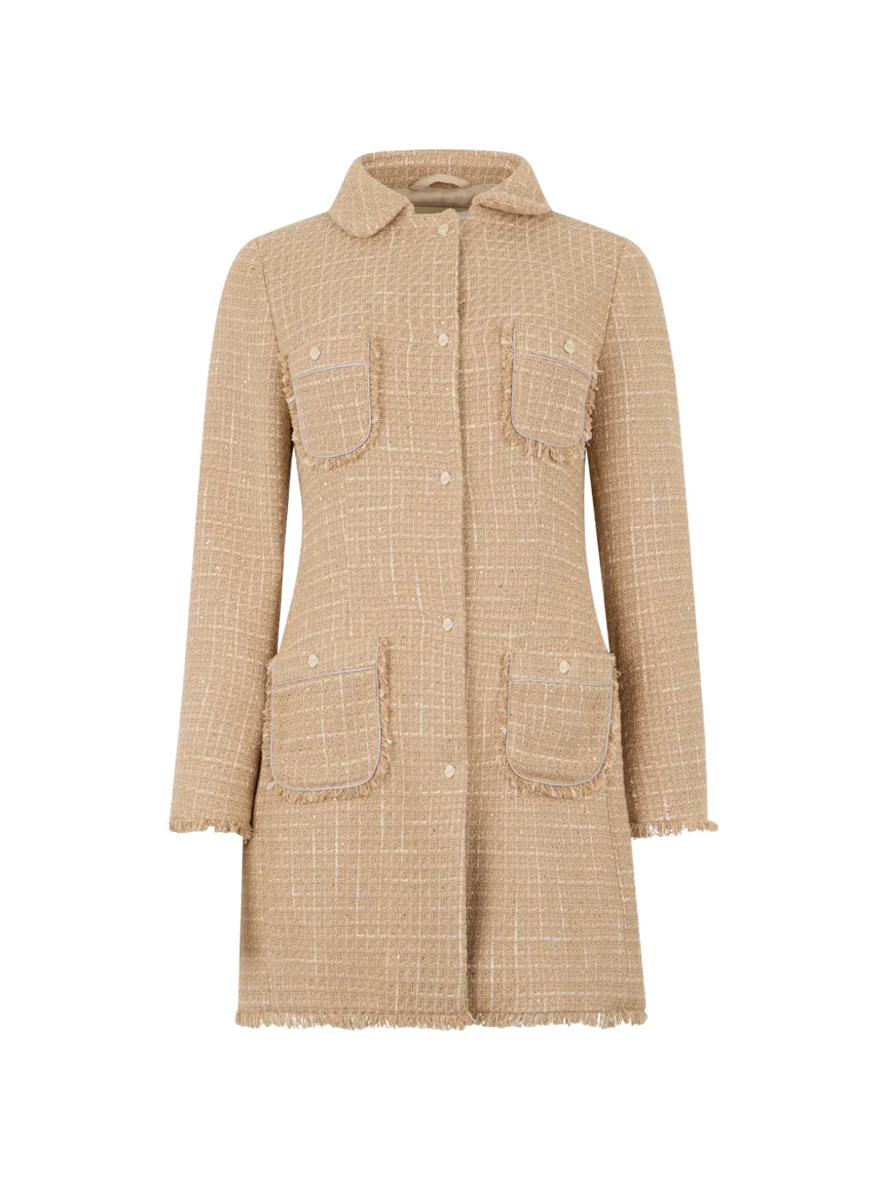 Herno fringed pocket coat - Neutrals