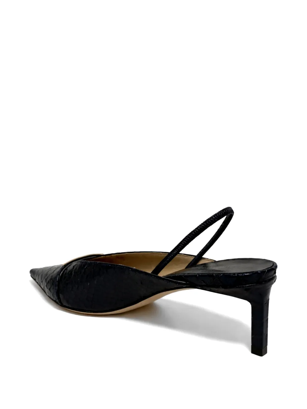 TOM FORD Julienne slingback pumps met slangenleer-effect Zwart