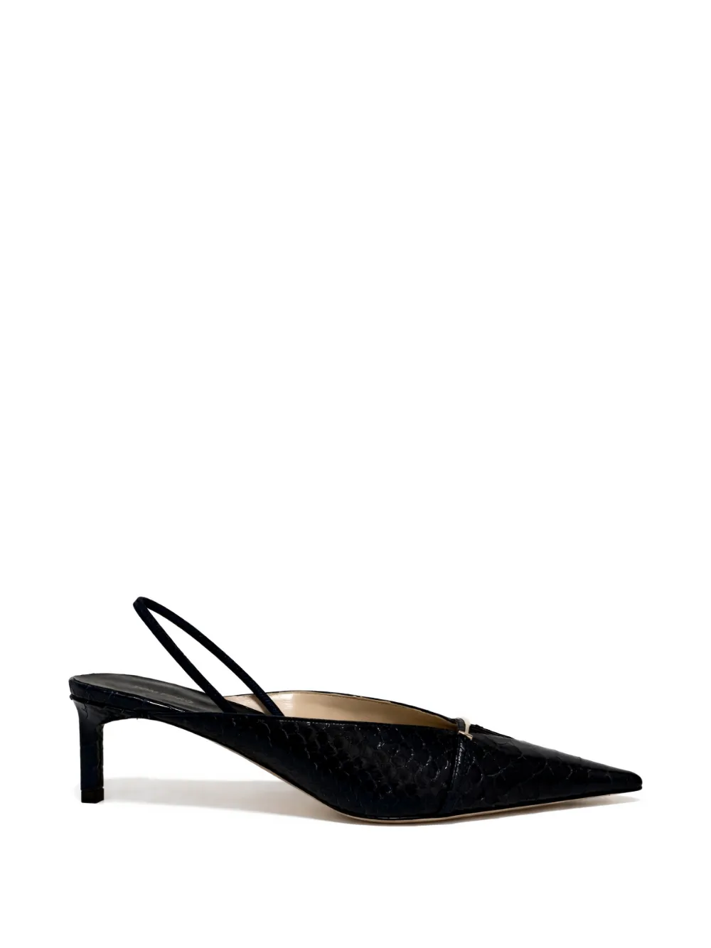 TOM FORD Julienne snakeskin-effect slingback pumps - Nero