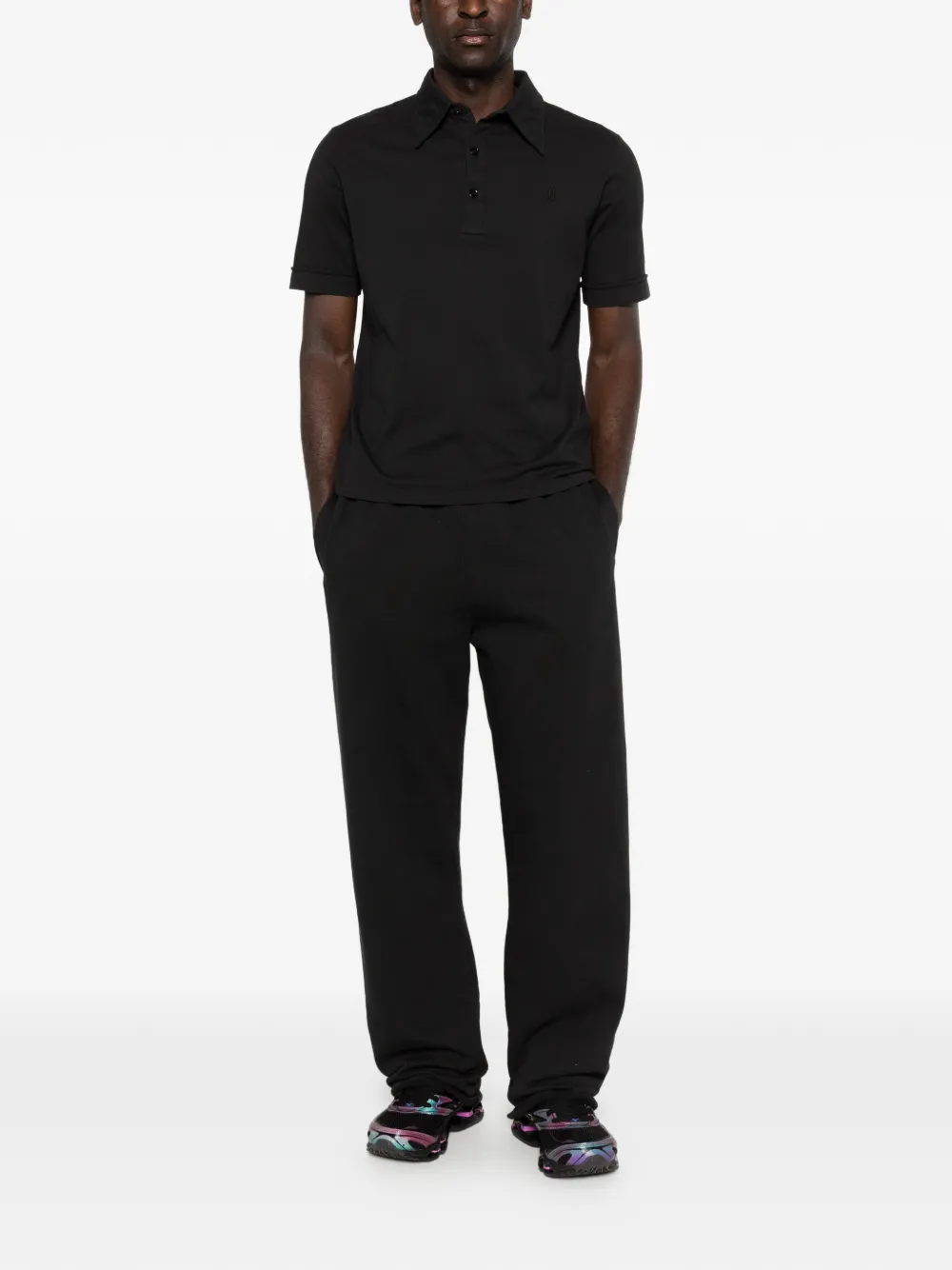 MM6 Maison Margiela Poloshirt met geborduurd logo Zwart