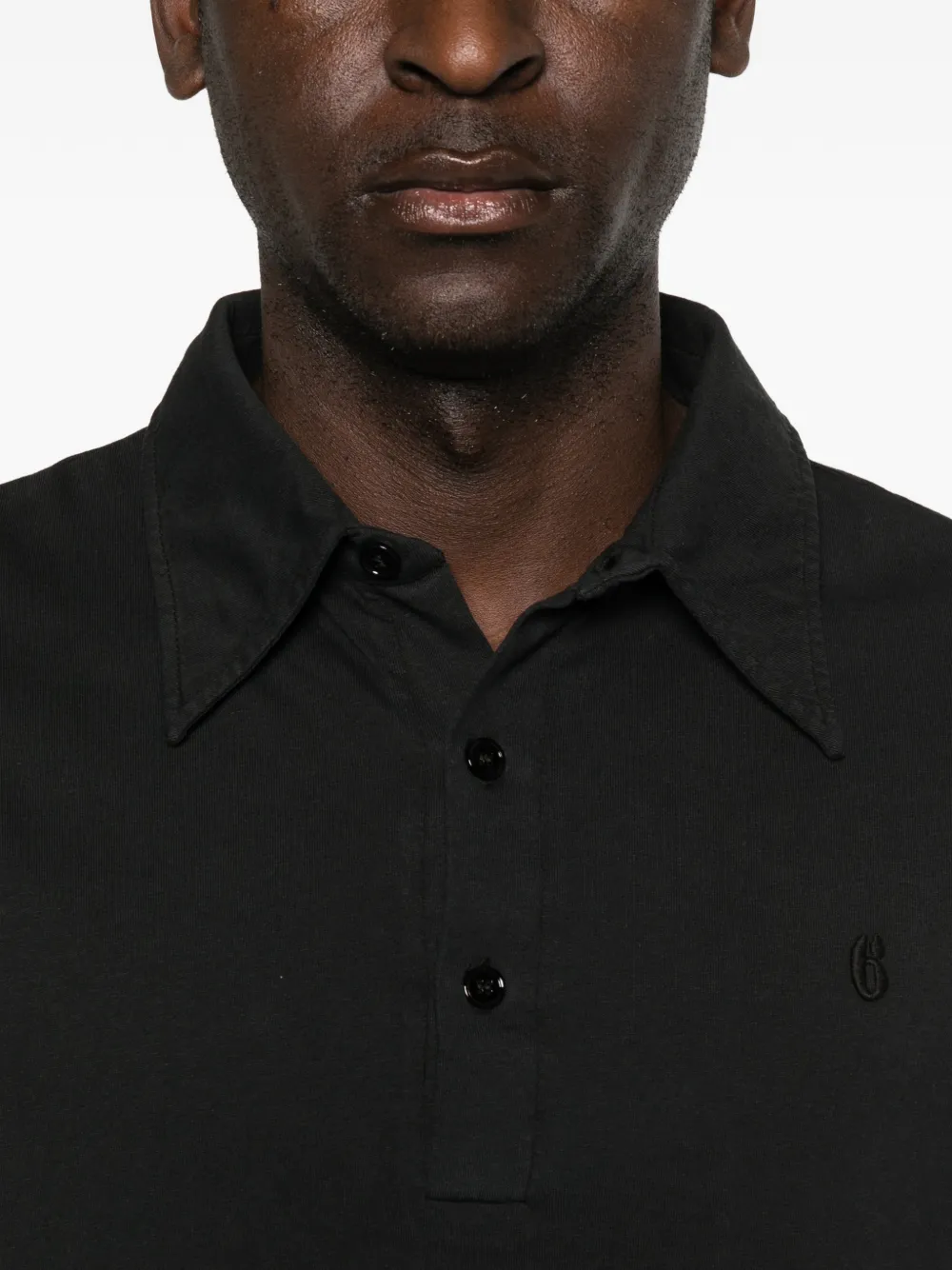MM6 Maison Margiela Poloshirt met geborduurd logo Zwart
