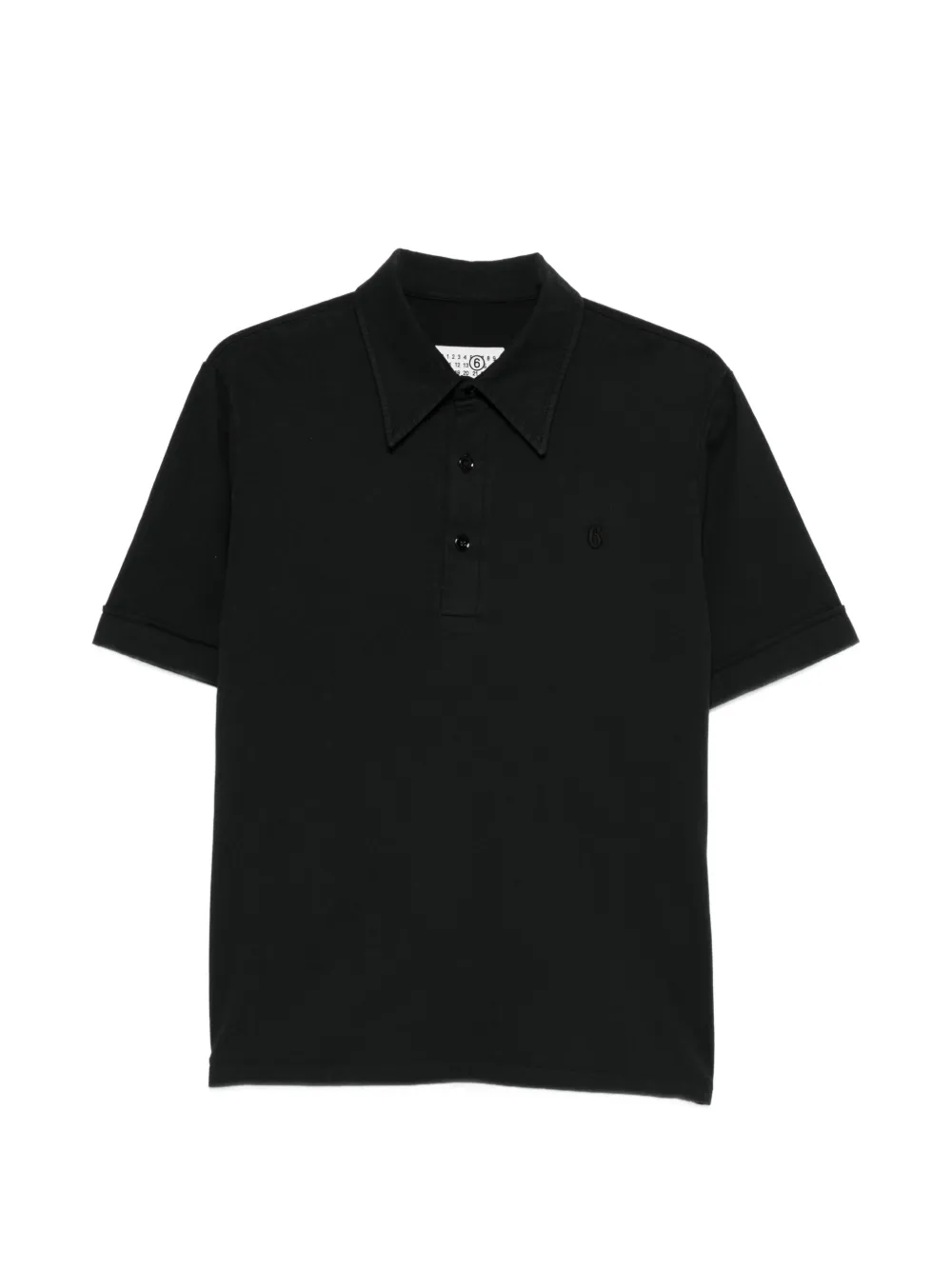 MM6 Maison Margiela logo-embroidered polo shirt - Nero