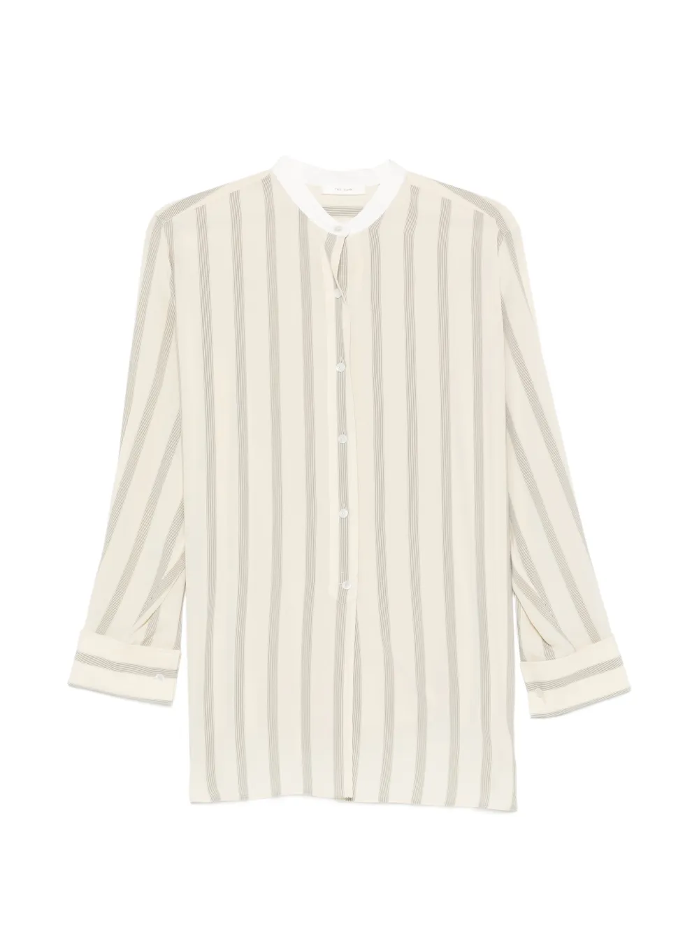 The Row striped-pattern shirt - Nude
