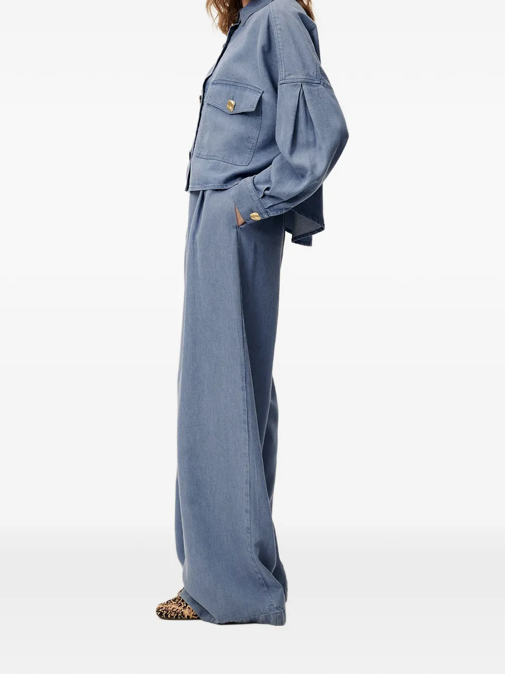  Sessùn Pantalones Provenco Con Cierre De Botón - Azul 