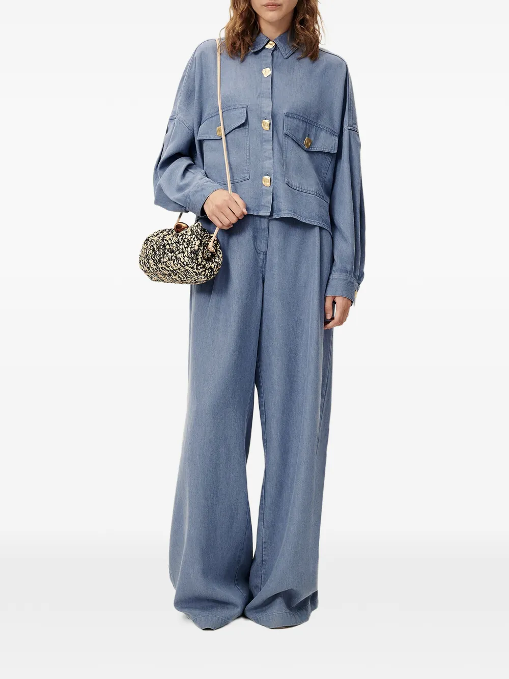  Sessùn Pantalones Provenco Con Cierre De Botón - Azul 