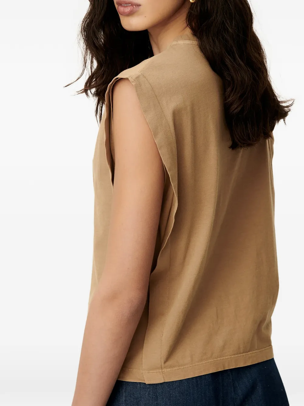 Sessùn Orlando T-shirt met ronde hals Beige