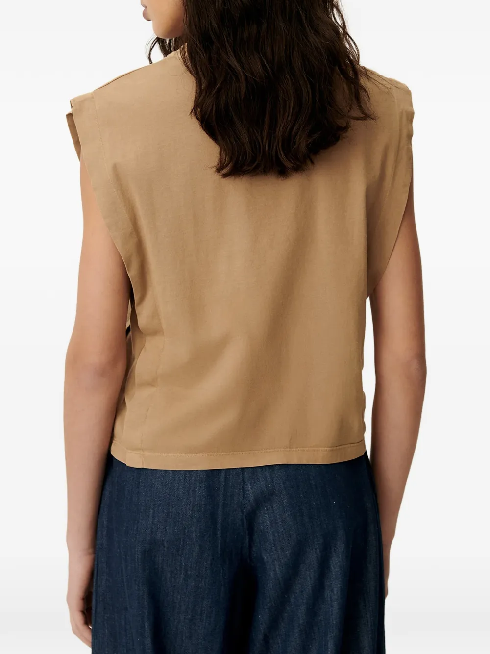 Sessùn Orlando T-shirt met ronde hals Beige