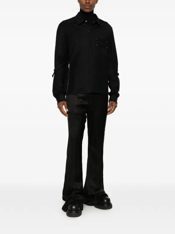 Rick Owens ストラップ シャツジャケット | ブラック | FARFETCH JP