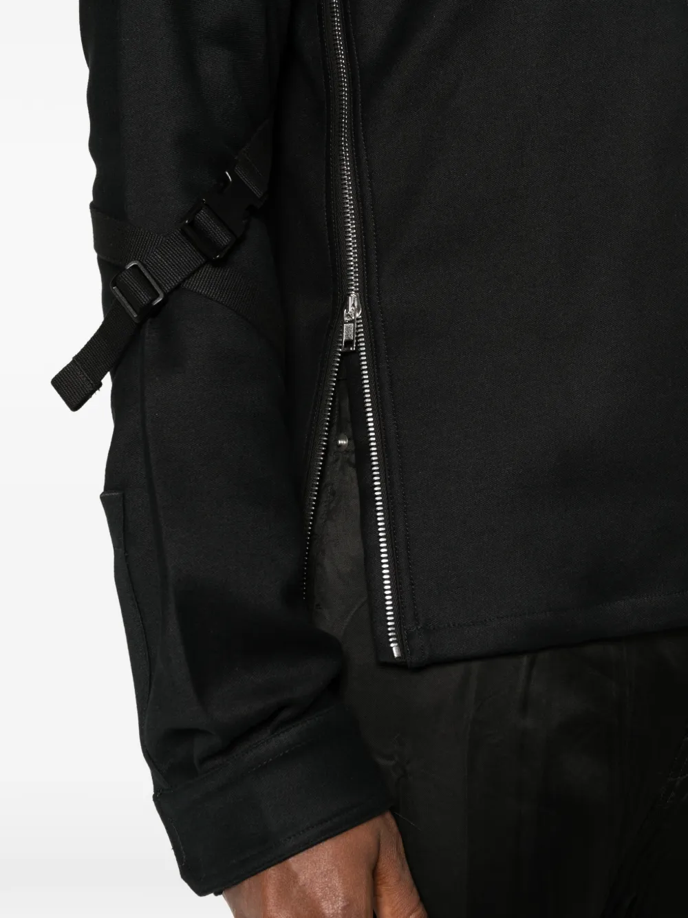Rick Owens Shirtjack met bandje Zwart
