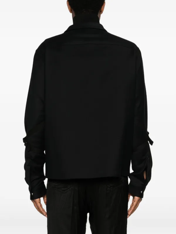 Rick Owens ストラップ シャツジャケット | ブラック | FARFETCH JP