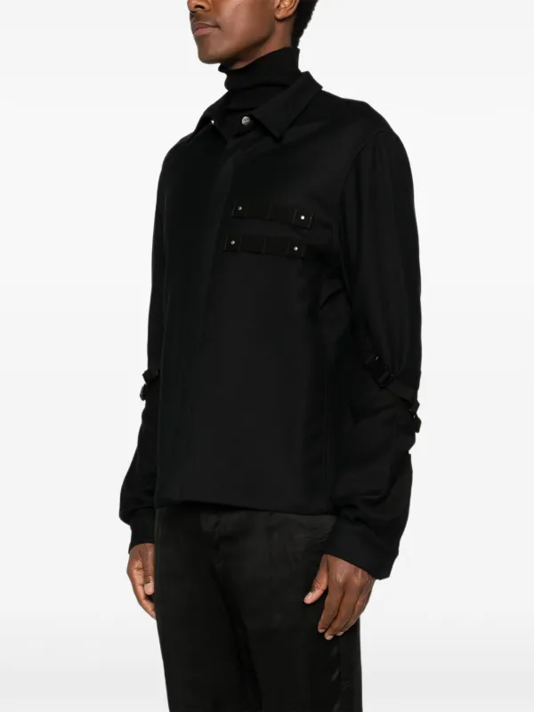 Rick Owens ストラップ シャツジャケット | ブラック | FARFETCH JP