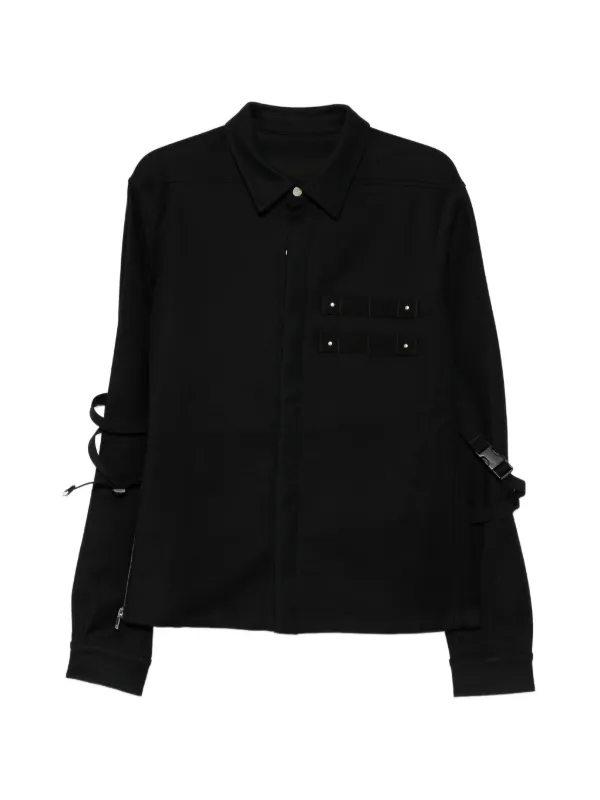 Rick Owens ストラップ シャツジャケット | ブラック | FARFETCH JP