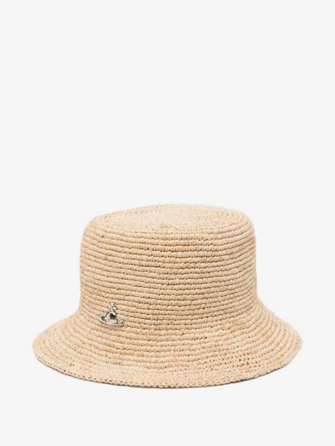 Vivienne Westwood Chapéu bucket Orb de ráfia