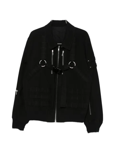 Rick Owens harness-embellishment zip-up jacket