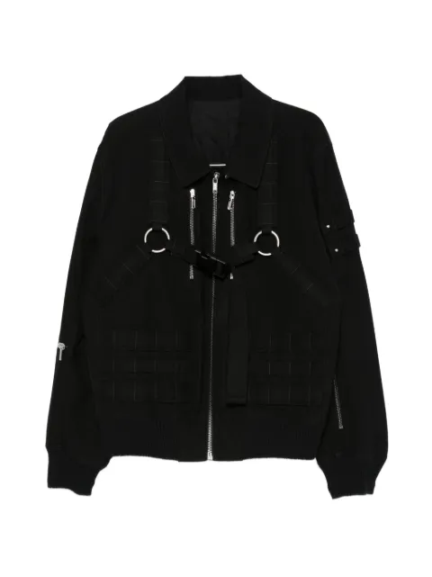 Rick Owens harness-embellishment zip-up jacket
