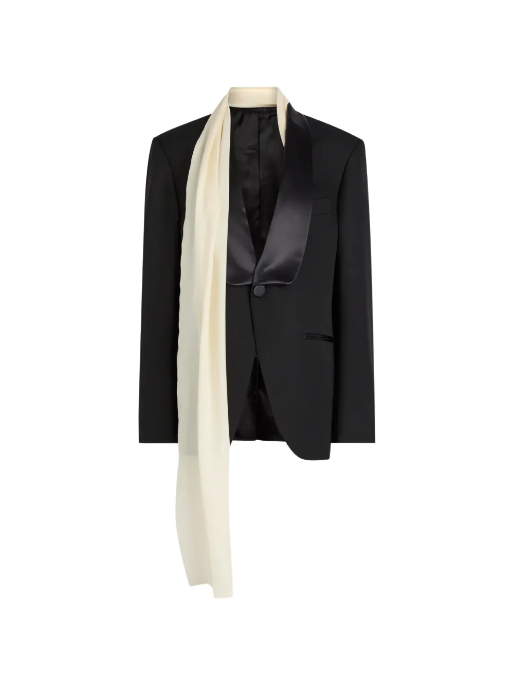 ARMARIUM shawl-detail single-breasted V-neck blazer - Schwarz