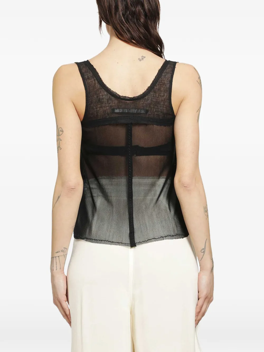 YEHUAFAN Tanktop met logo Zwart