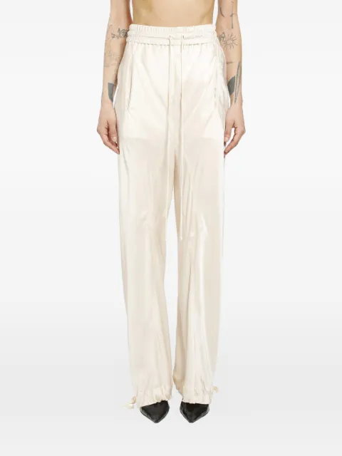 YEHUAFAN drawstring-detail satin trousers