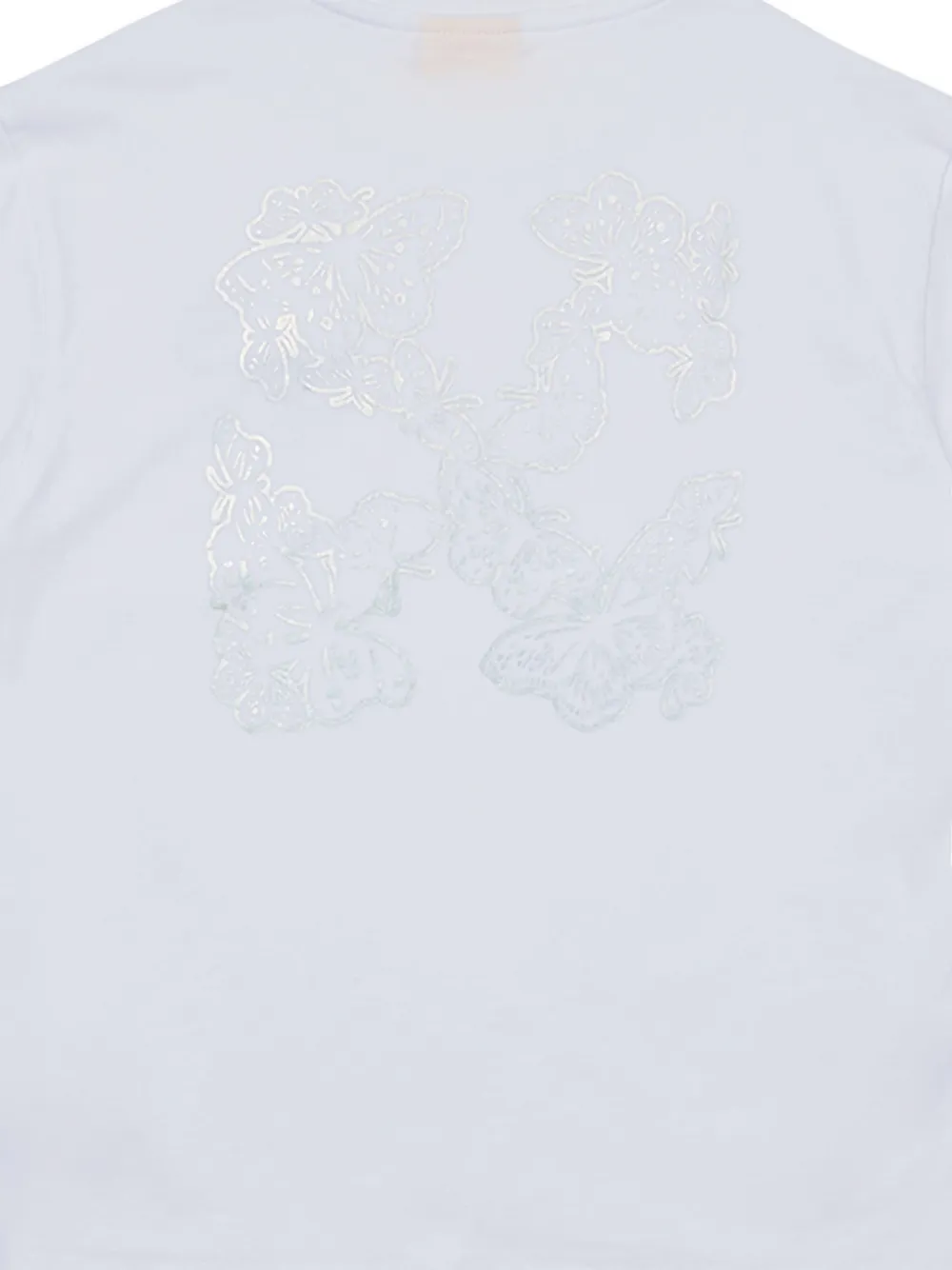 Off-White Kids T-shirt met vlinderprint Wit