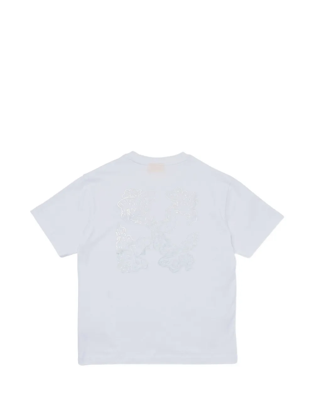 Off-White Kids T-shirt met vlinderprint Wit