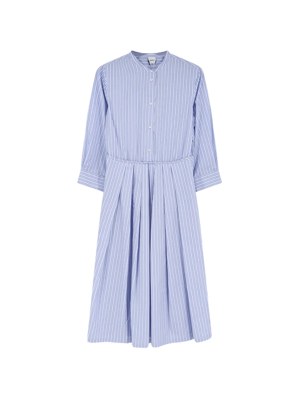 ASPESI striped pleated dress - Blu