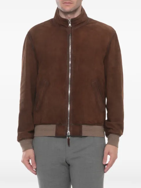 THE JACK LEATHERS perforated suede jacket