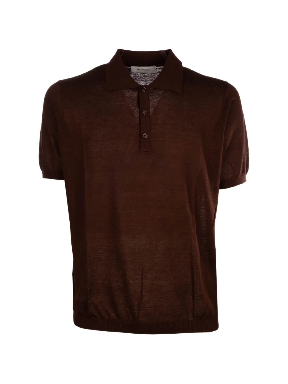 PAOLO RAGAZZINI fine-knit polo shirt - Marrone