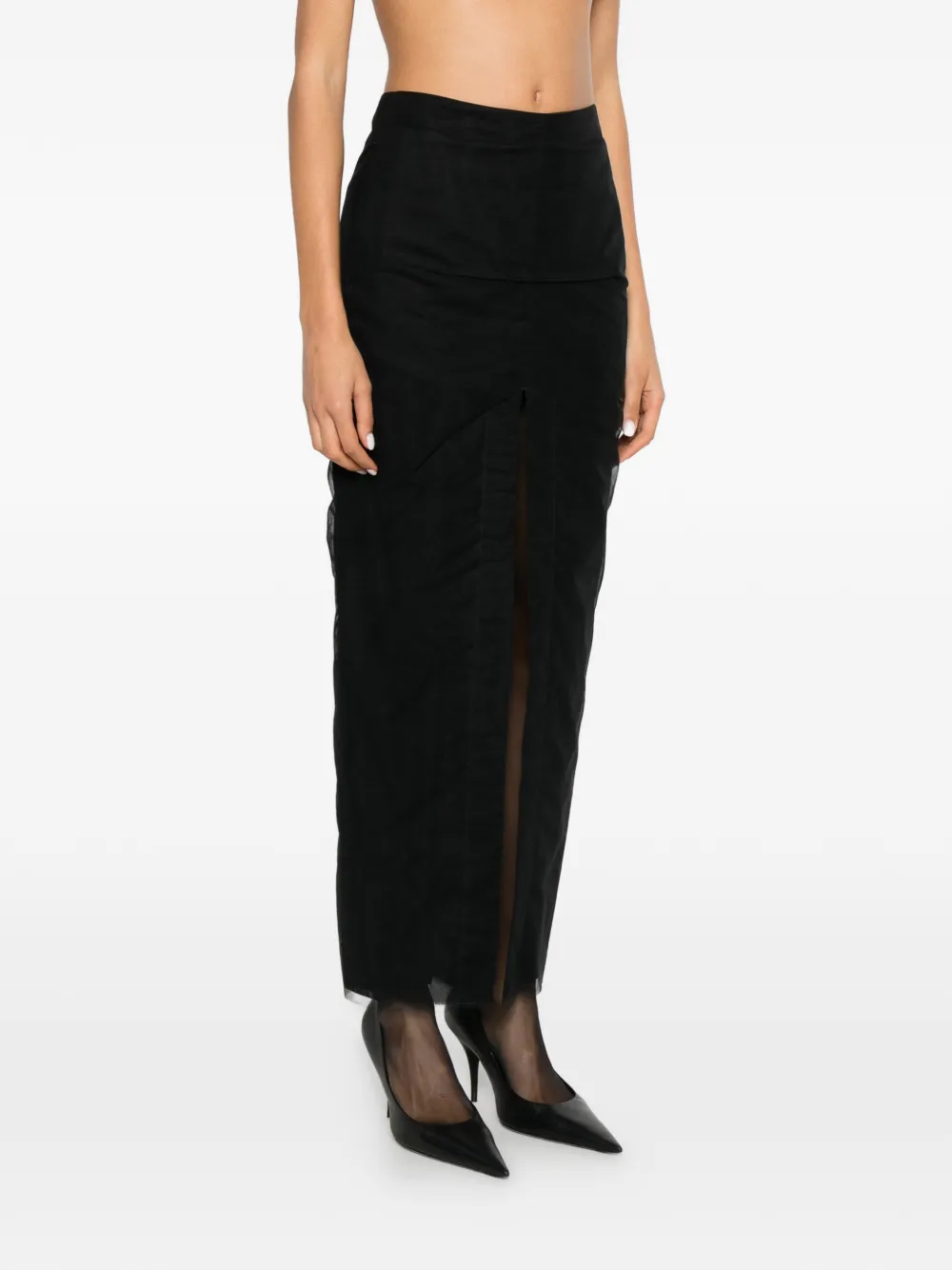 Rick Owens Maxi-rok met ritssluiting Zwart