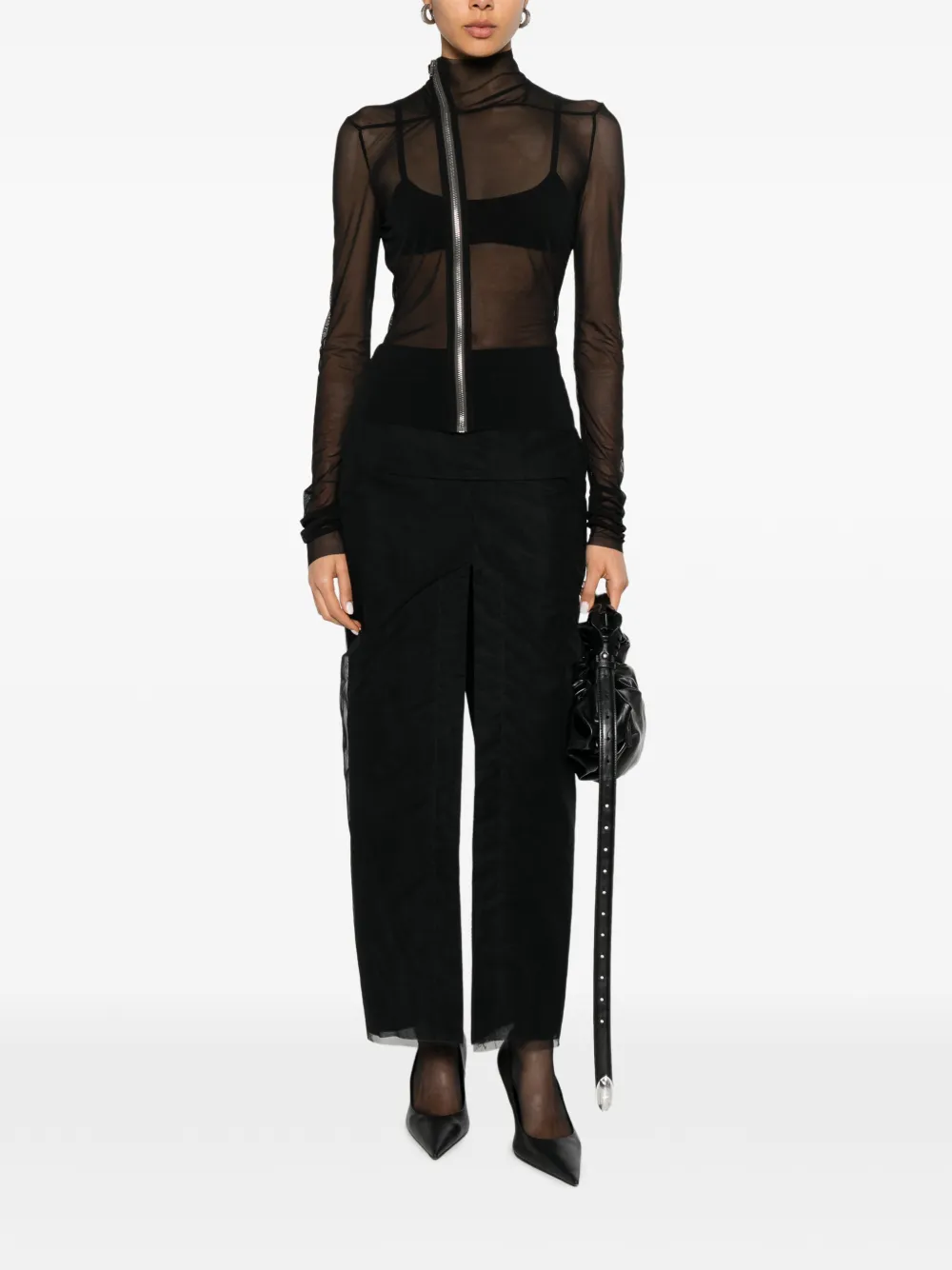 Rick Owens zip-fastening maxi skirt - Nero
