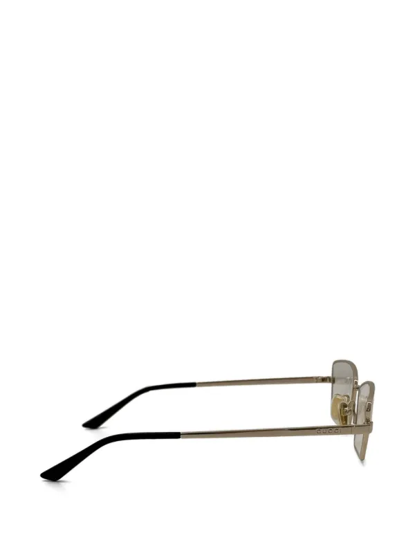 Gucci スクエアメガネフレーム | ゴールドトーン | FARFETCH JP