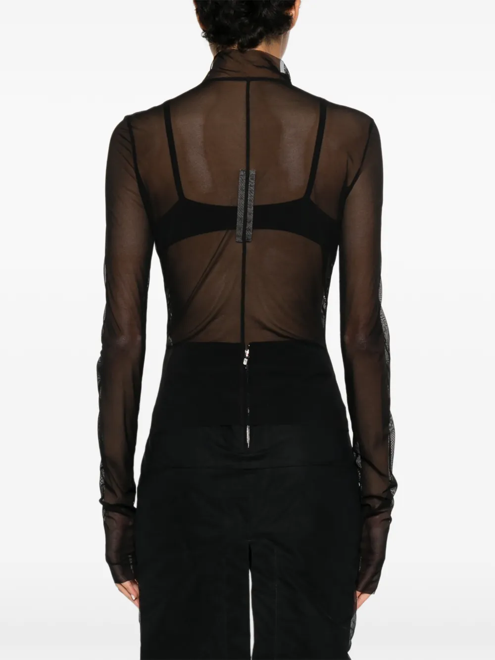Rick Owens Asymmetrische top met rits Zwart