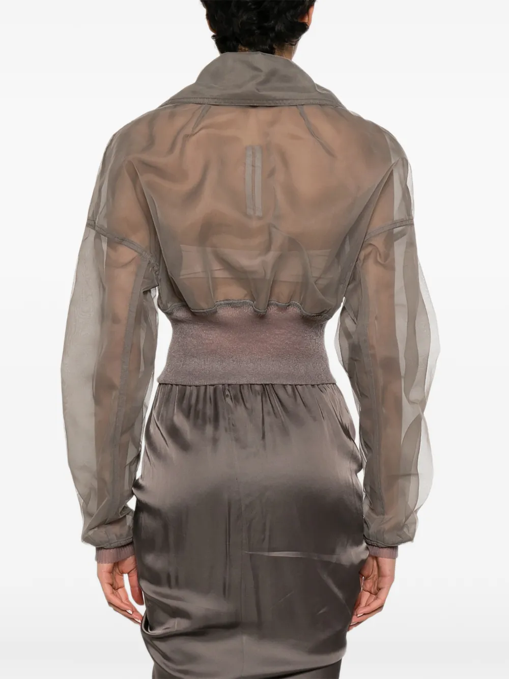 Rick Owens Cropped jack met doorzichtige afwerking Grijs